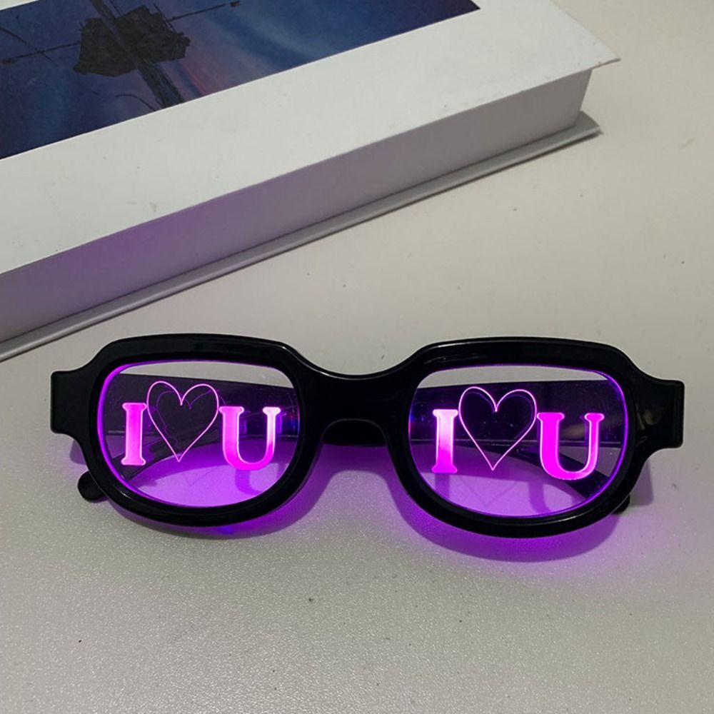 Glow In The Dark Party Glasses - Lunettes LED à Effets Spéciaux, Lumineuses,