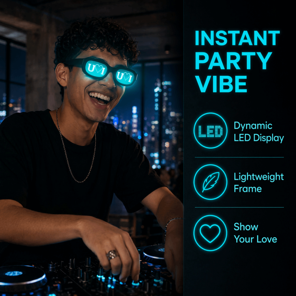 Lunettes LED à Effets Spéciaux - Glow In The Dark Party Glasses avis et prix
