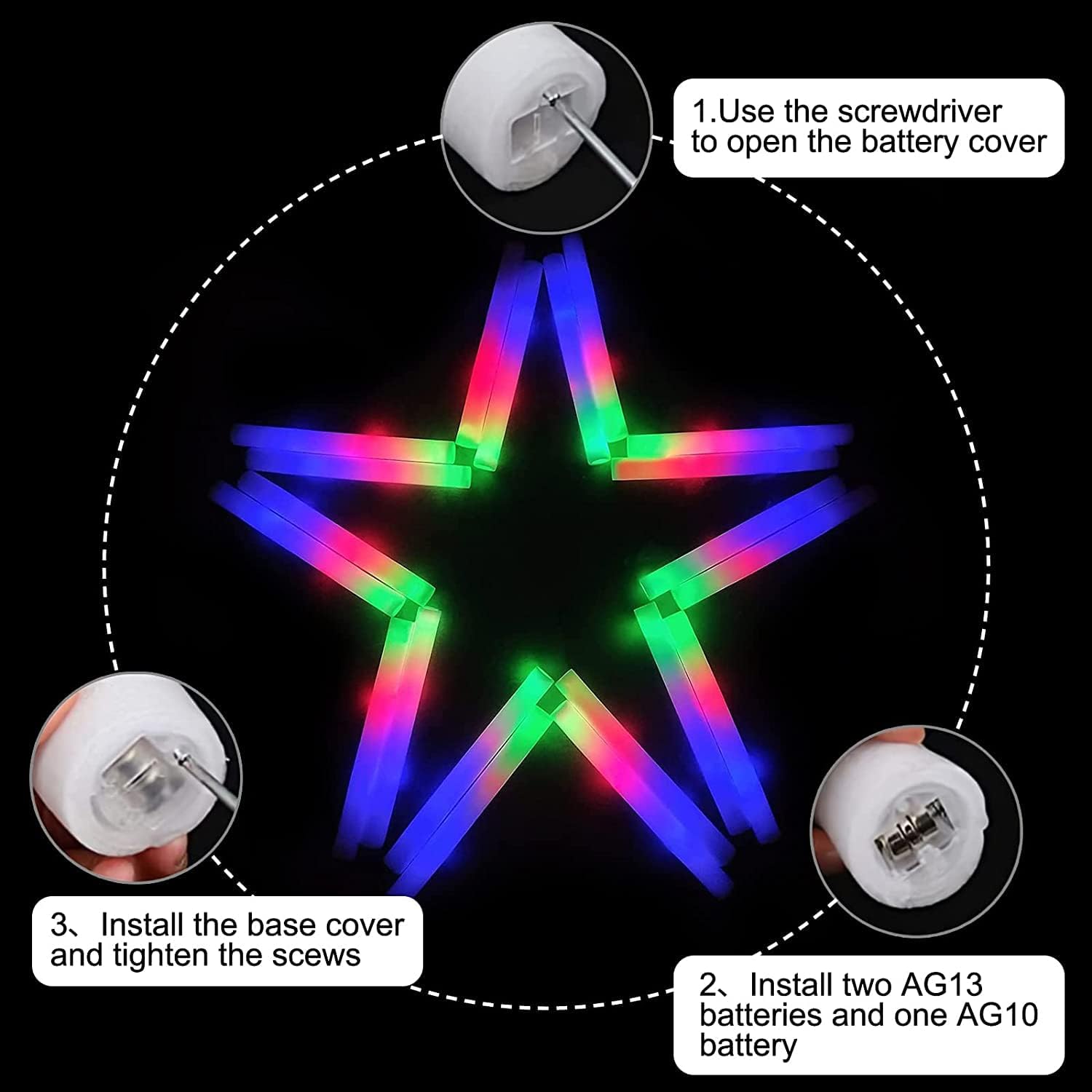 102 pièces LED bâtons de mouss - Glow In The Dark Party Glasses avis et prix