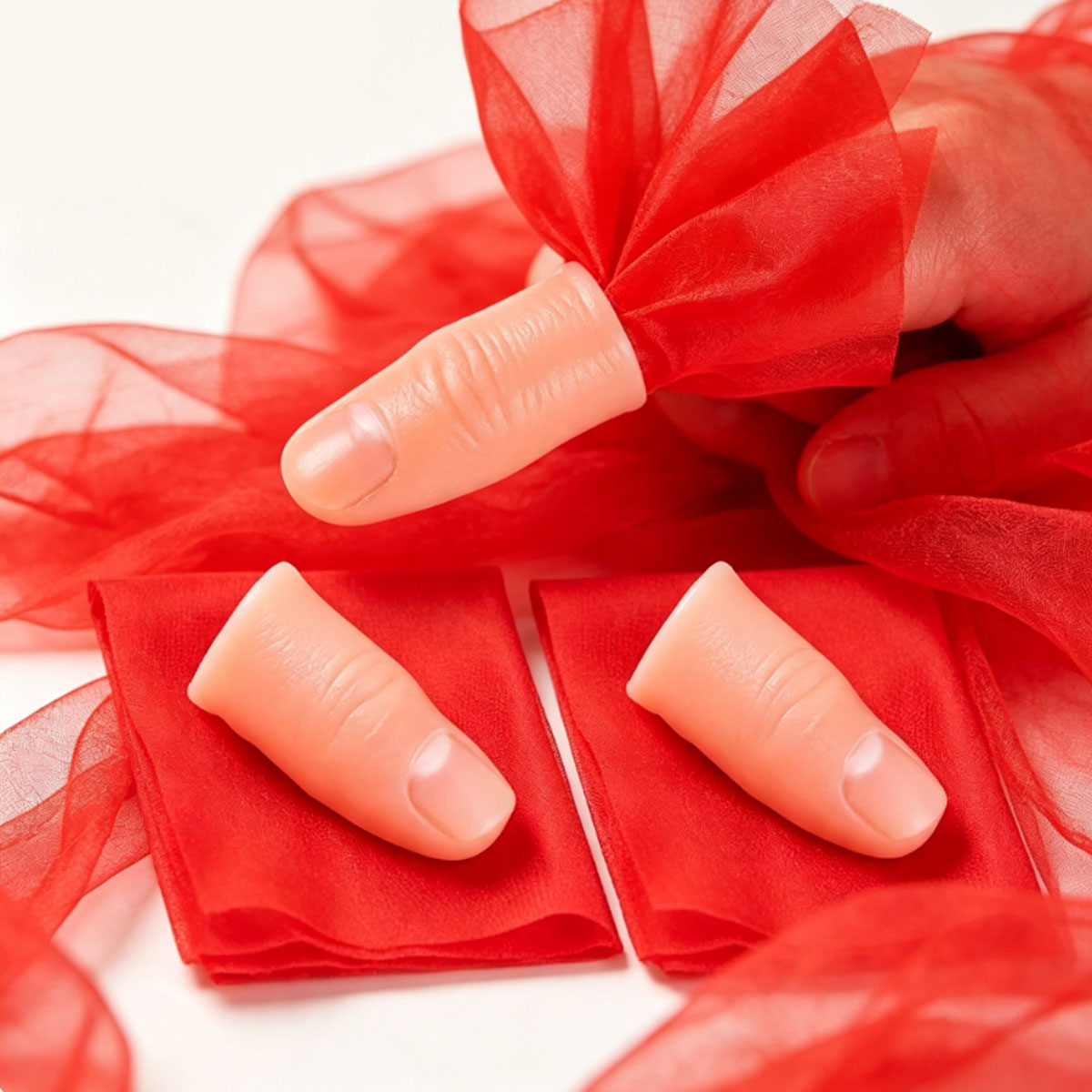 3 Sets Scarf-Vanish Thumb Tip  - Thumb Tip Magic Trick Set avis et prix