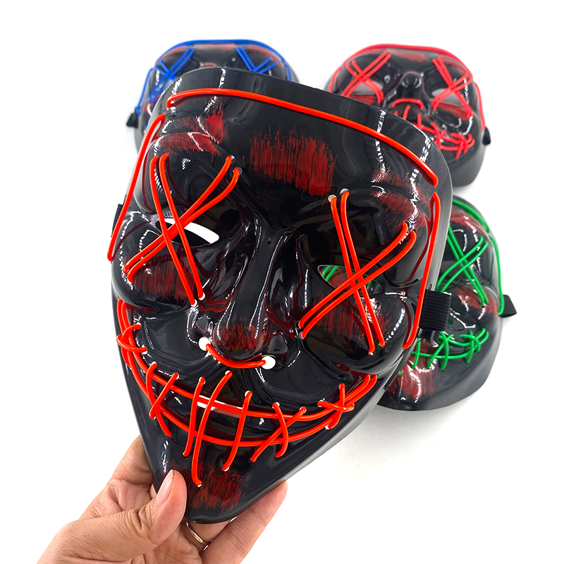 Masque de fête lumineux néon s - Led Purge Mask Halloween avis et prix